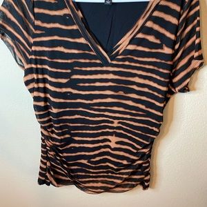 Inc tiger print blouse